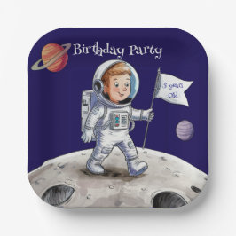 Geburtstagsparty außerhalb der Welt - Thema Astron Pappteller
