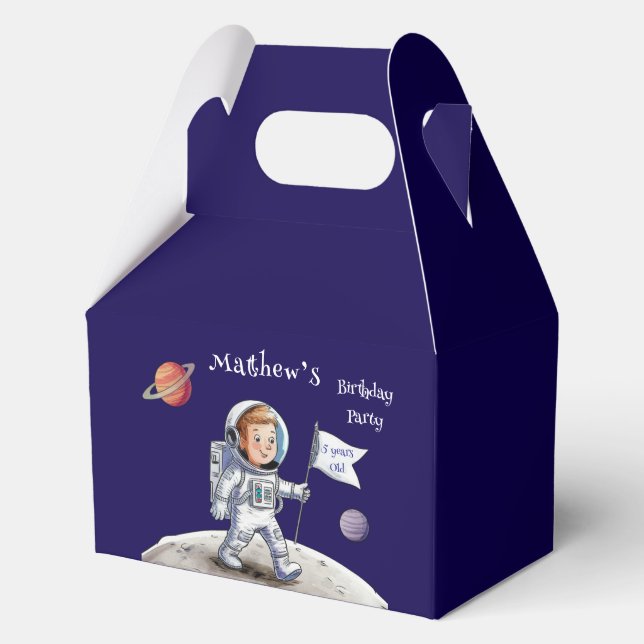 Geburtstagsparty außerhalb der Welt - Thema Geschenkschachtel (Vorderseite)