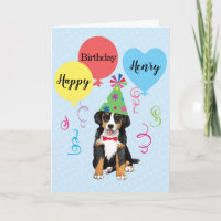 Geburtstagsparty Balloons Berner Card