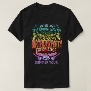 Geburtstagsparty Band Retro 70er Konzert Logo Neon T-Shirt