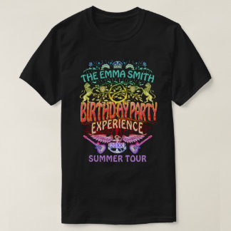 Geburtstagsparty Band Retro 70er Konzert Logo Neon T-Shirt