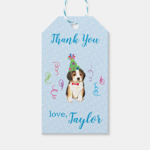 Geburtstagsparty Beagle Vielen Dank Geschenkanhänger