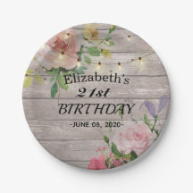 Geburtstagsparty-Blume Rustikale Holz-String-Licht