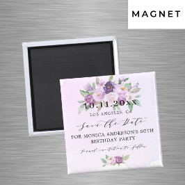 Geburtstagsparty Blume Save the Date Magnet