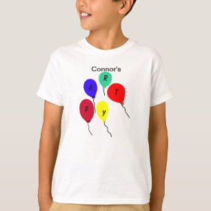 Geburtstagsparty Bunte Ballons PERSONALISIEREN T-Shirt
