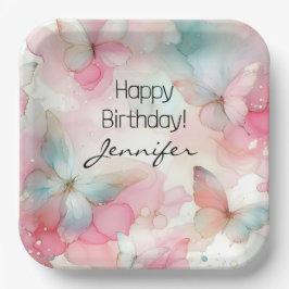 Geburtstagsparty Butterfly Paper Plate Pappteller