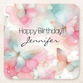 Geburtstagsparty Butterfly Paper Untersetzer