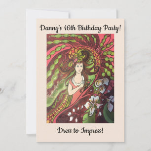 Geburtstagsparty - Cooles Mädchen Einladung