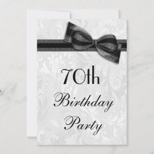Geburtstagsparty Damask und Imitate Bow Einladung