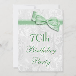 Geburtstagsparty Damask und Imitate Bow Einladung