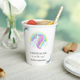 Geburtstagsparty-Dekorationen von Unicorn Pappbecher