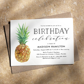 Geburtstagsparty der Ananas Einladung