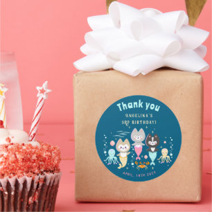 Geburtstagsparty der Classic Round Stickers. Runder Aufkleber