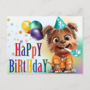 Geburtstagsparty der Hunde Postkarte