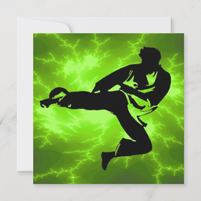 Geburtstagsparty der Kampfkünste Einladung (Vorderseite)