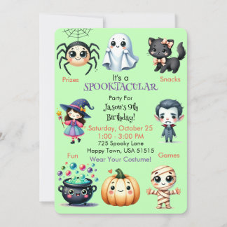 Geburtstagsparty der Kinder Halloween Einladung