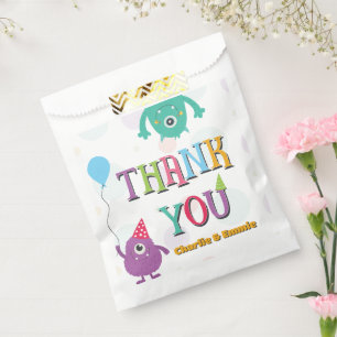 Geburtstagsparty der niedlichen Kleinen Monster Vi Geschenktütchen