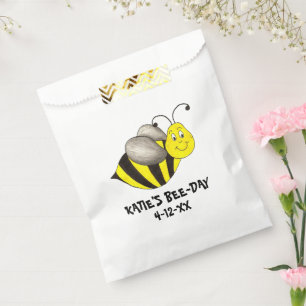 Geburtstagsparty der personalisierten Bienen Geschenktütchen