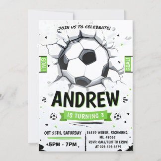 Geburtstagsparty der persönlichen Fußball Einladung