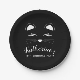 Geburtstagsparty der Schwarzen Katze Pappteller