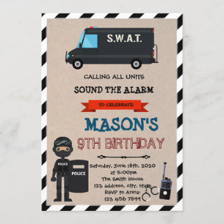 Geburtstagsparty der Schweizer Polizei Einladung