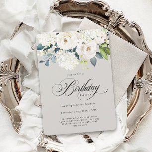 Geburtstagsparty der Weißen Flora Einladung