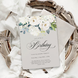 Geburtstagsparty der Weißen Flora Einladung