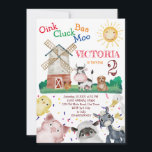 Geburtstagsparty des Betriebes Einladung<br><div class="desc">Farm Tier Geburtstag Party Einladung Vorlage. Niedliche Landtiere,  wie Liebe der Kinder,  ein schönes Geburtstagsthema für kleine Kinder.</div>