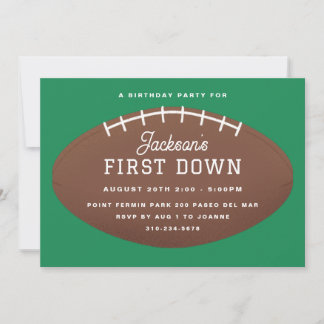 Geburtstagsparty des First Down Football Einladung