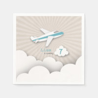 Geburtstagsparty des Flugzeugs - Blau