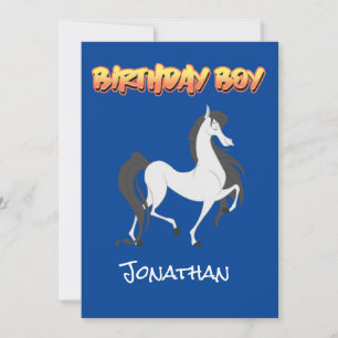 Geburtstagsparty des Fun Horse Mitteilungskarte