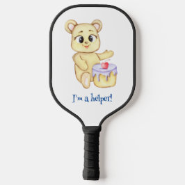 Geburtstagsparty des niedlichen Bären-Themas Pickleball Schläger
