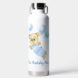 Geburtstagsparty des niedlichen Bären-Themas Trinkflasche