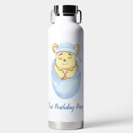 Geburtstagsparty des niedlichen Bären-Themas Trinkflasche