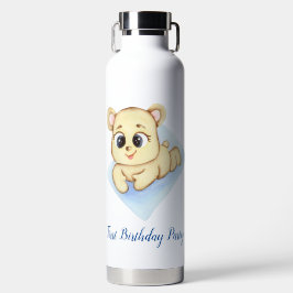 Geburtstagsparty des niedlichen Bären-Themas Trinkflasche