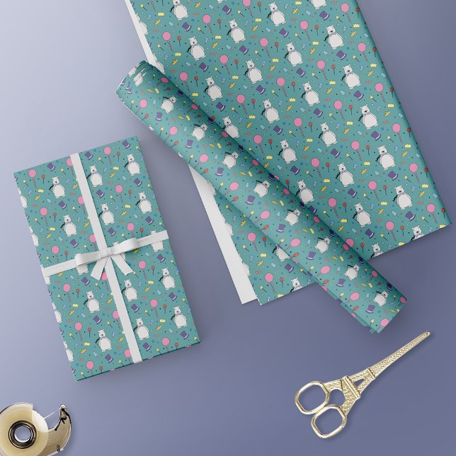 Geburtstagsparty des niedlichen Polarbären Geschenkpapier (Von Creator hochgeladen)