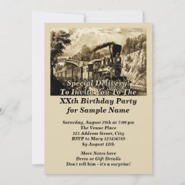 Geburtstagsparty des Vintagen Dampfzuges           Einladung