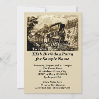 Geburtstagsparty des Vintagen Dampfzuges           Einladung