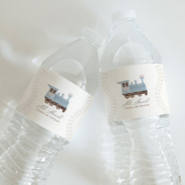 Geburtstagsparty des Vintagen Zuges Wasserflaschenetikett