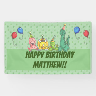 Geburtstagsparty Dinos Banner