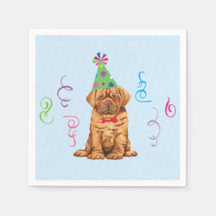 Geburtstagsparty Dogue de Bordeaux Napkins Serviette