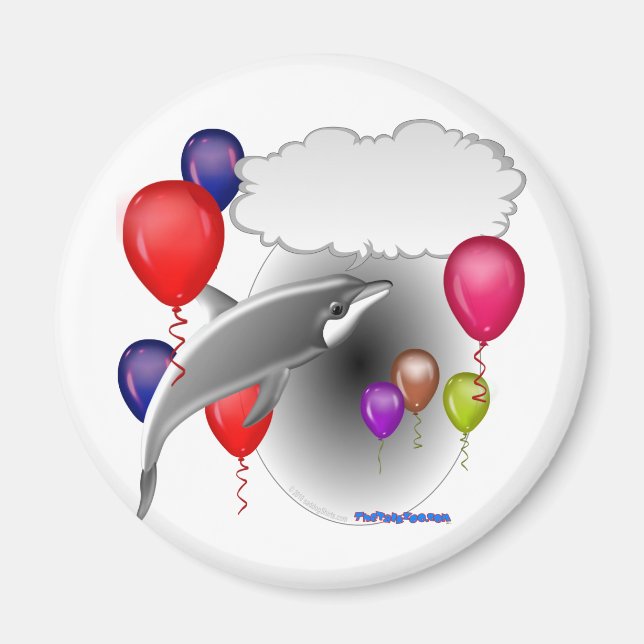 Geburtstagsparty Dolphin, die spricht Magnet (Vorne)