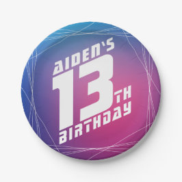 Geburtstagsparty eines coolen Jungen Pappteller