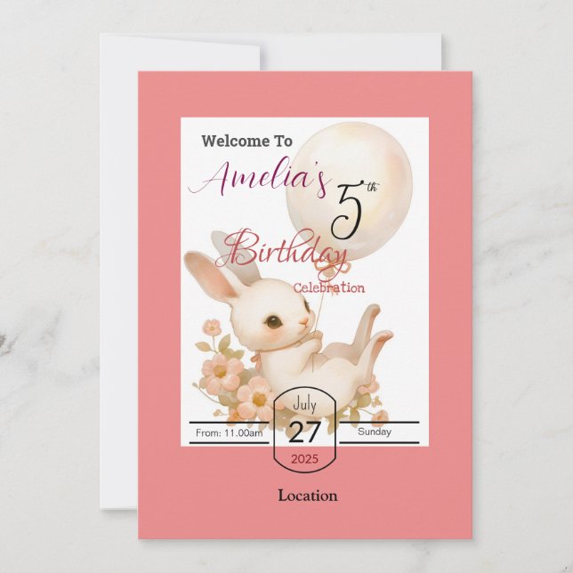 Geburtstagsparty Einladung (Vorderseite)