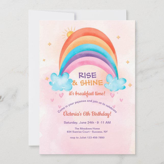 Geburtstagsparty Einladung (Vorderseite)