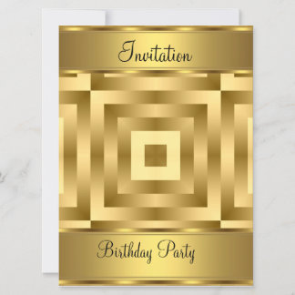 Geburtstagsparty-Einladung Goldene Geburtstagsfeie Einladung