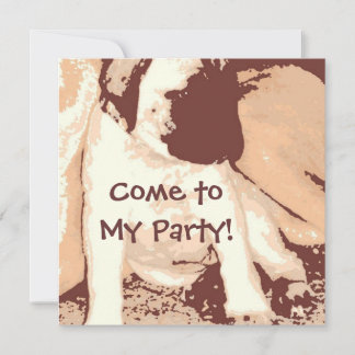 Geburtstagsparty Einladung/Mastiff Welpe Einladung