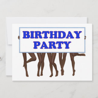 Geburtstagsparty Einladung mit Beinen