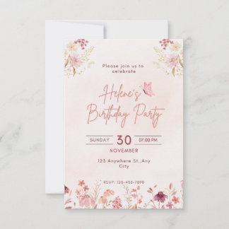 Geburtstagsparty-Einladung RSVP Karte