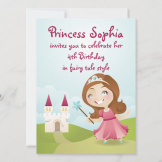 Geburtstagsparty-Einladung von Prinzessin Einladung